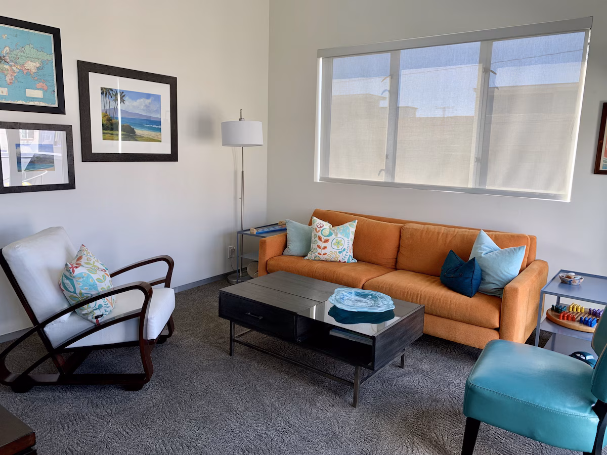 Shore Haven, Newport Beach, California living room area